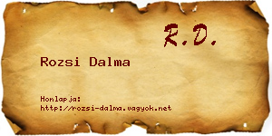Rozsi Dalma névjegykártya